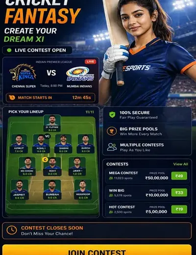 122bet (122 bet) fantasy cricket & matchday visual 3